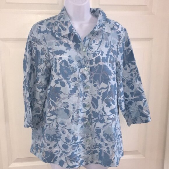 Vintage Florentine Petites Woman’s Blouse Size 10P - Picture 1 of 10